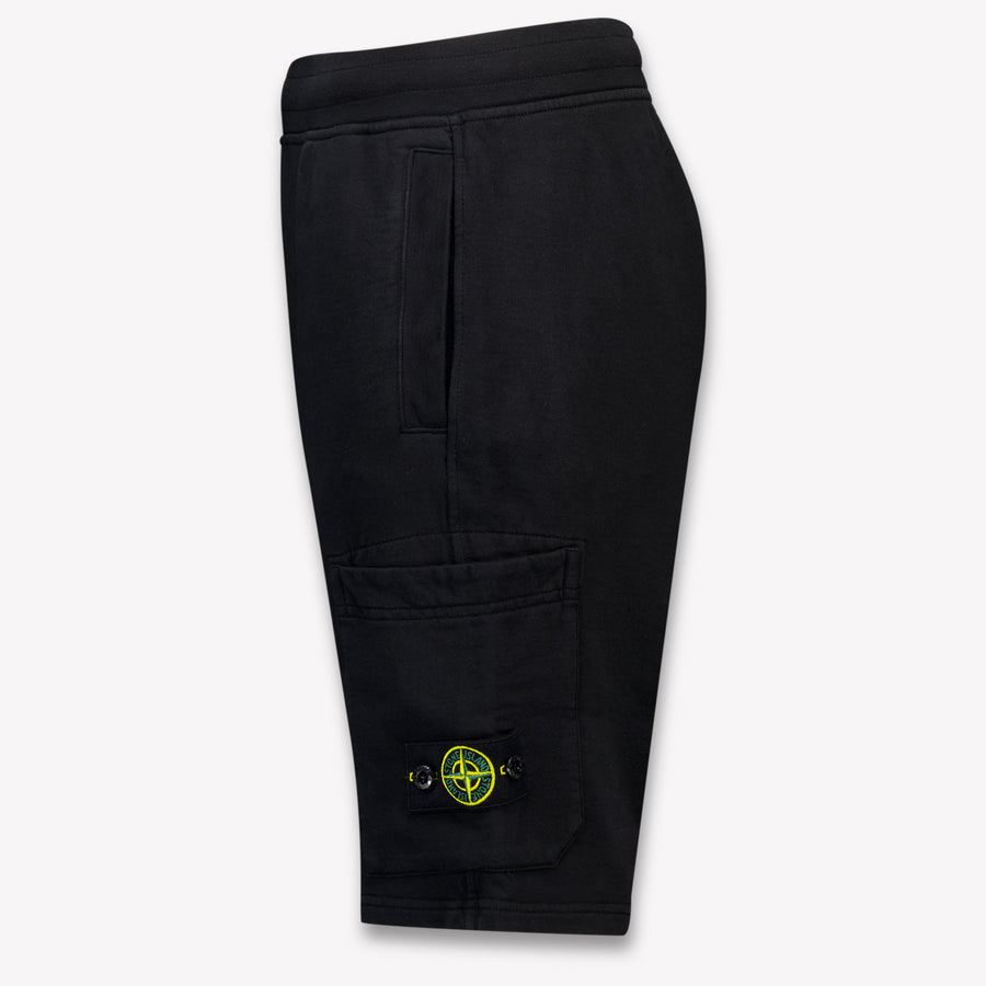 Stone Island Kinder Jongens Shorts In Zwart