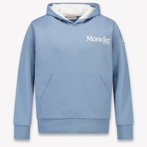 Moncler Kids Boys Sweater In Light Blue