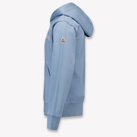 Moncler Kids Boys Sweater In Light Blue