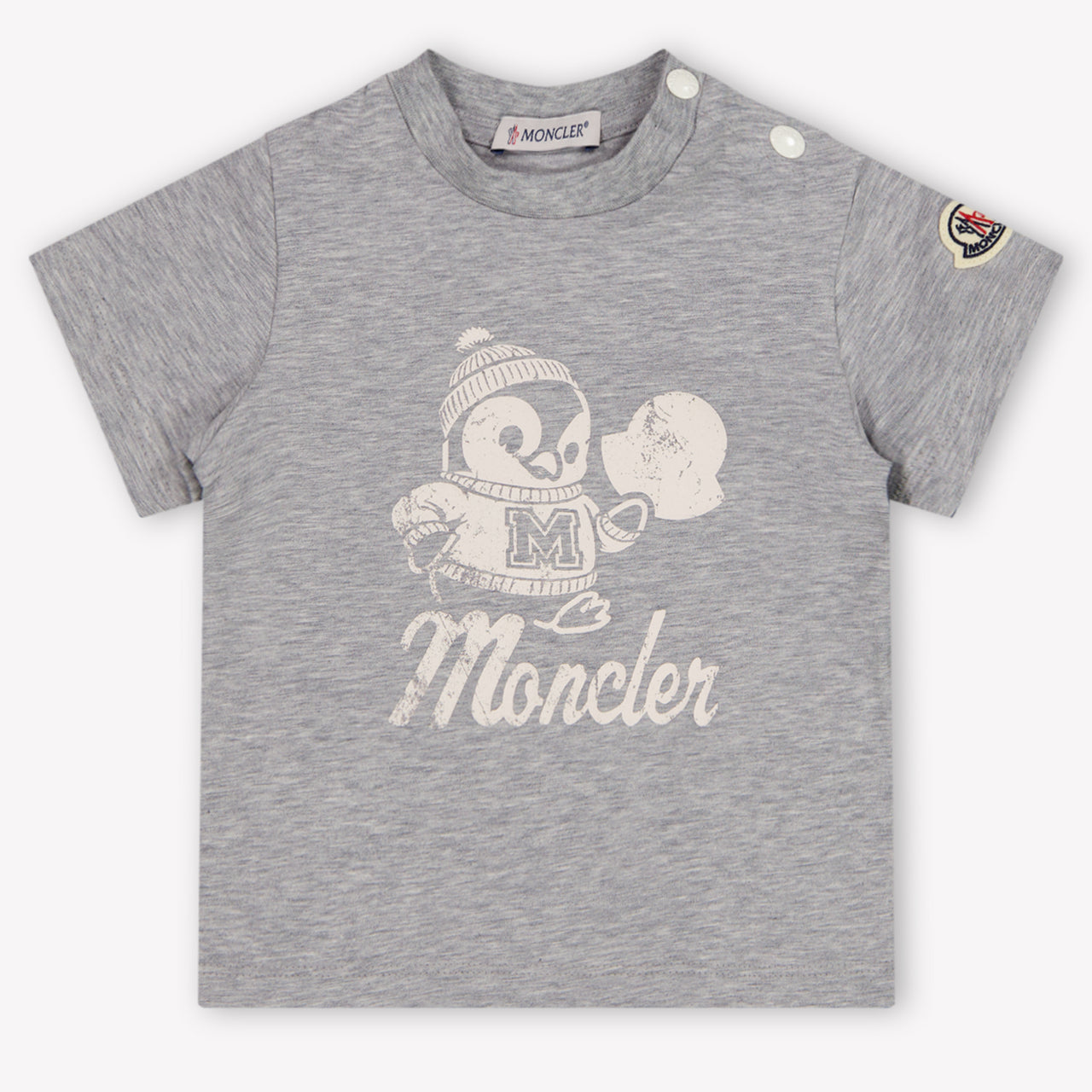 Moncler Baby Boys T-Shirt In Light Gray