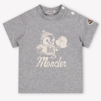 Moncler Baby Boys T-Shirt In Light Gray