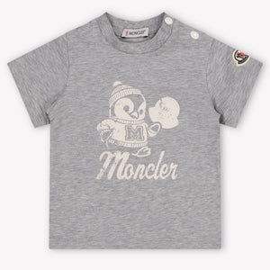 Moncler Baby Boys T-Shirt In Light Gray