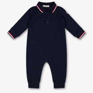 Moncler Baby Boys Playsuit In Navy