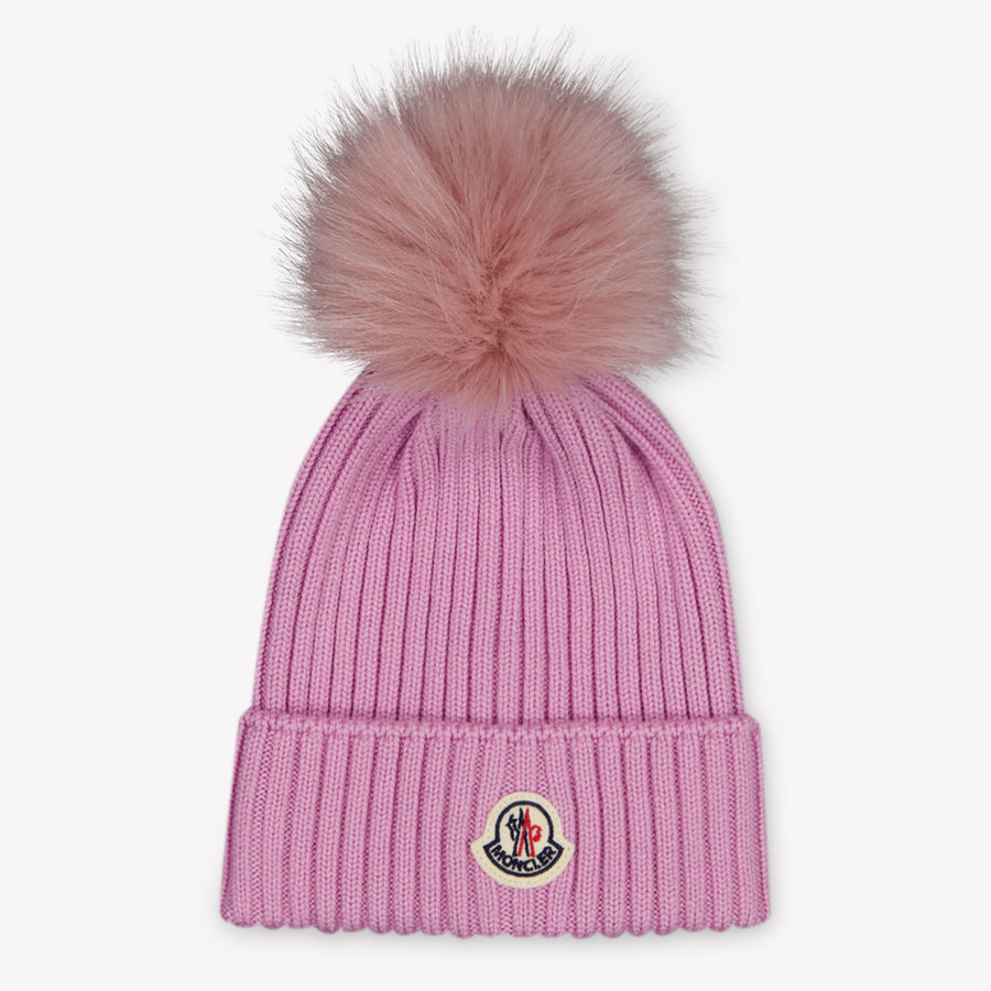 Moncler Kinder Meisjes Muts In Licht Roze