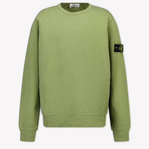 Stone Island Kids Boys Sweater In Olive Green