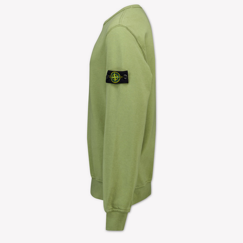 Stone Island Kids Boys Sweater In Olive Green
