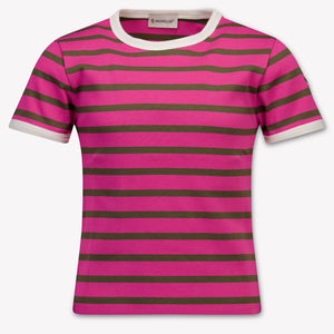 Moncler Kinder Meisjes T-Shirt In Fuchsia
