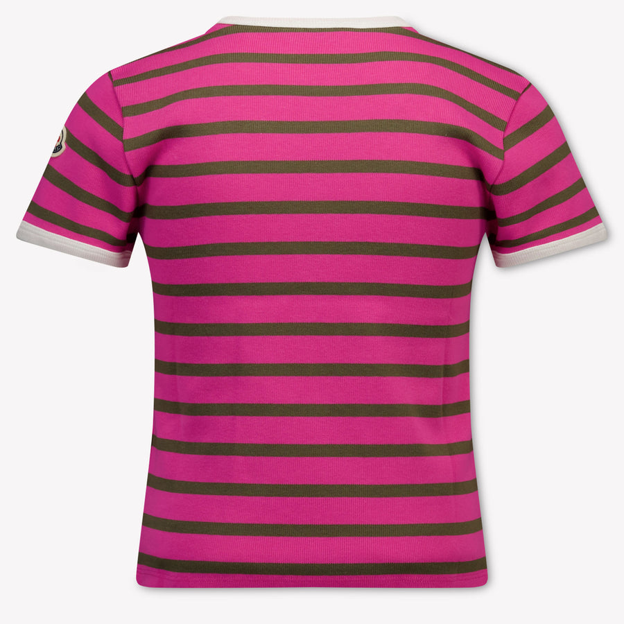 Moncler Kinder Meisjes T-Shirt In Fuchsia