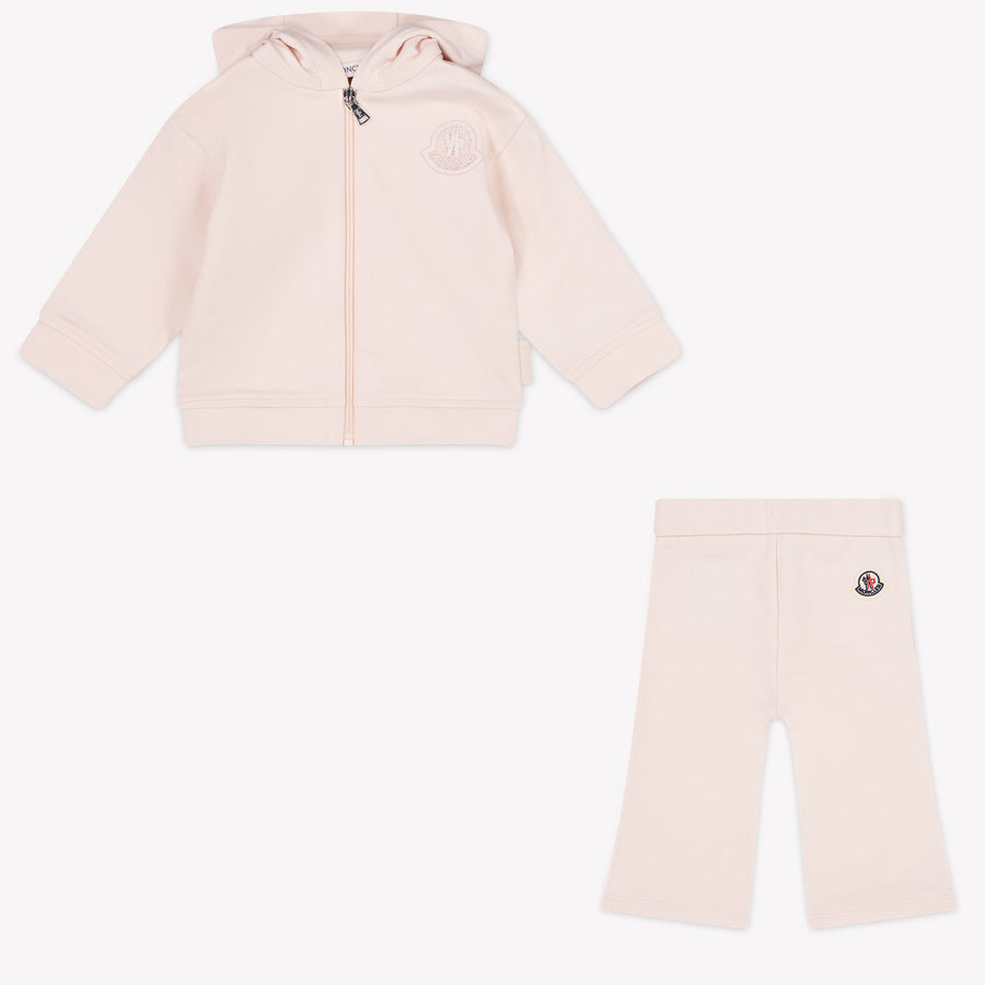 Moncler Baby Meisjes Joggingpak In Licht Roze