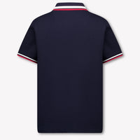 Moncler Kids Boys Polo In Navy