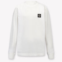 Stone Island Kinder Jongens T-Shirt In Wit