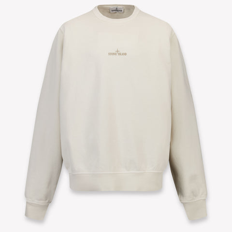 Stone Island Kids Boys Sweater In OffWhite