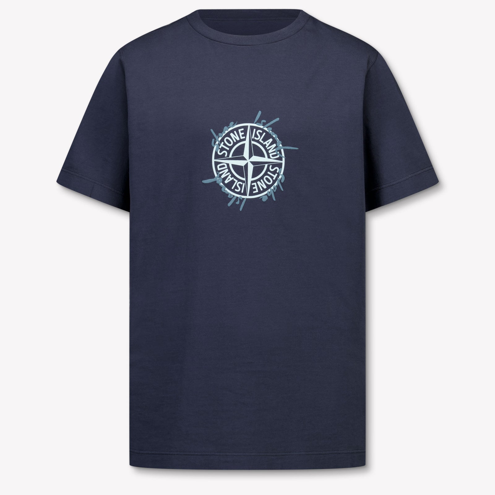 Stone Island Kinder Jongens T-Shirt In Navy