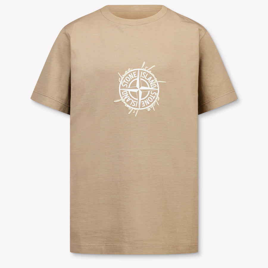 Stone Island Boys T-Shirt in Light Grey