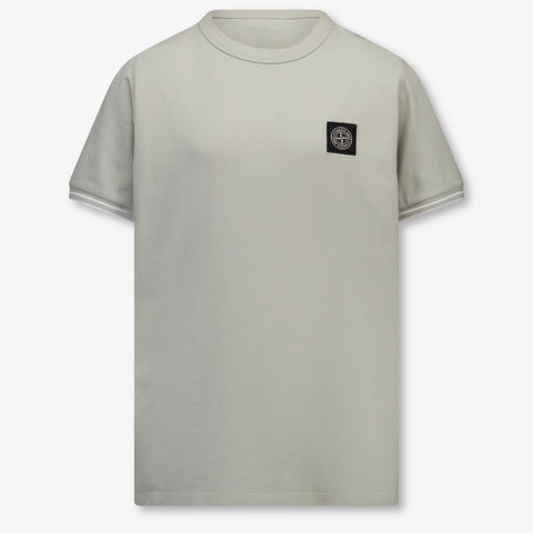 Stone Island Kinder Jongens T-Shirt In Licht Grijs