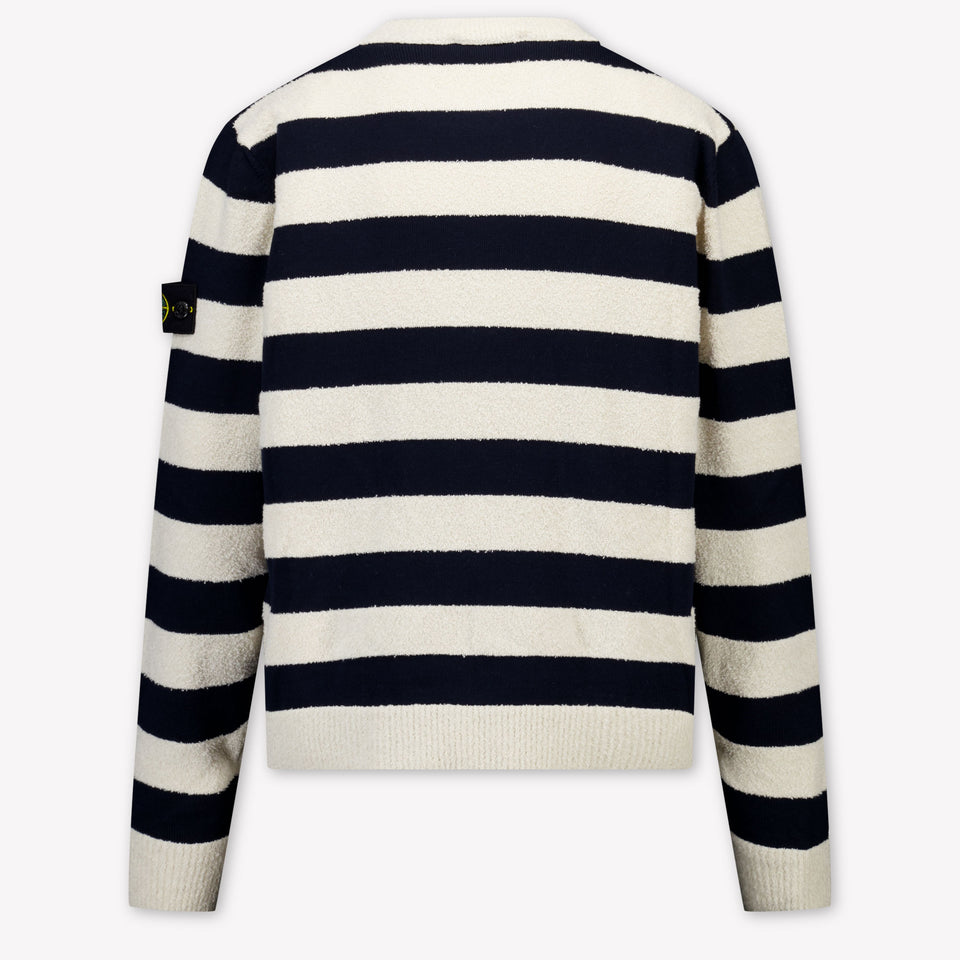 Stone Island Kids Boys Sweater In Navy