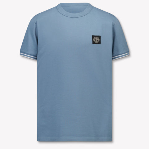 Stone Island Kinder Jongens T-Shirt In Blauw