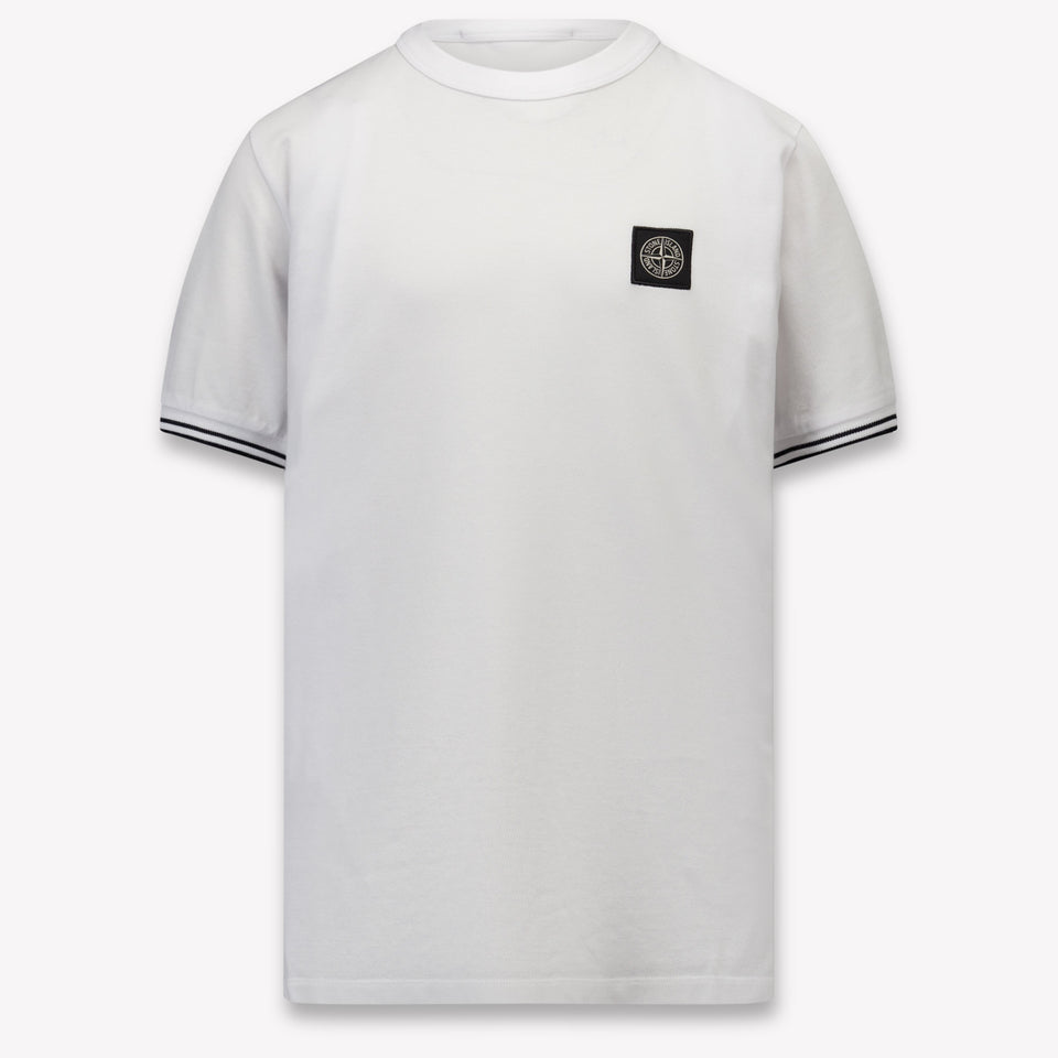 Stone Island Kids Boys T-Shirt In White