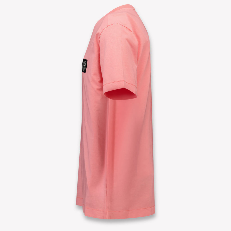 Stone Island Kinder Jongens T-Shirt In Rood