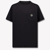 Stone Island Kinder Jongens T-Shirt In Zwart