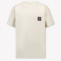Stone Island Kids Boys T-Shirt In OffWhite