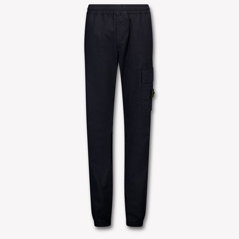 Stone Island Kids Boys Pants In Navy