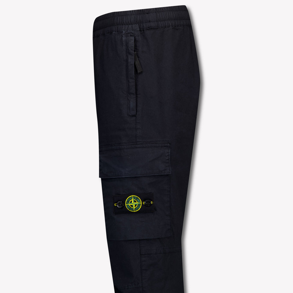Stone Island Kids Boys Pants In Navy