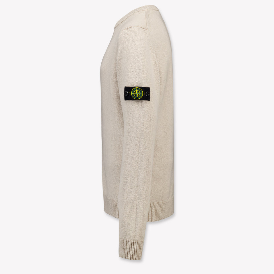 Stone Island Kids Boys Sweater In Beige