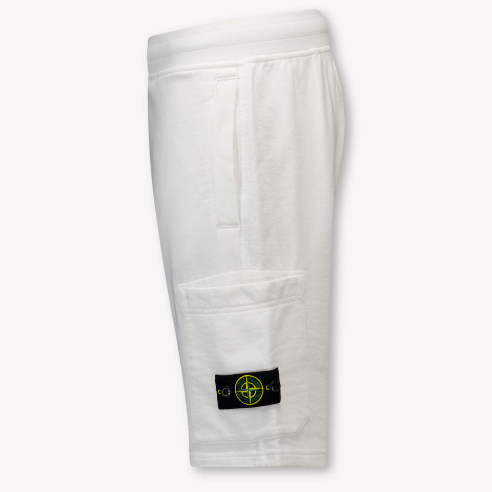 Stone Island Kinder Jongens Shorts In Wit