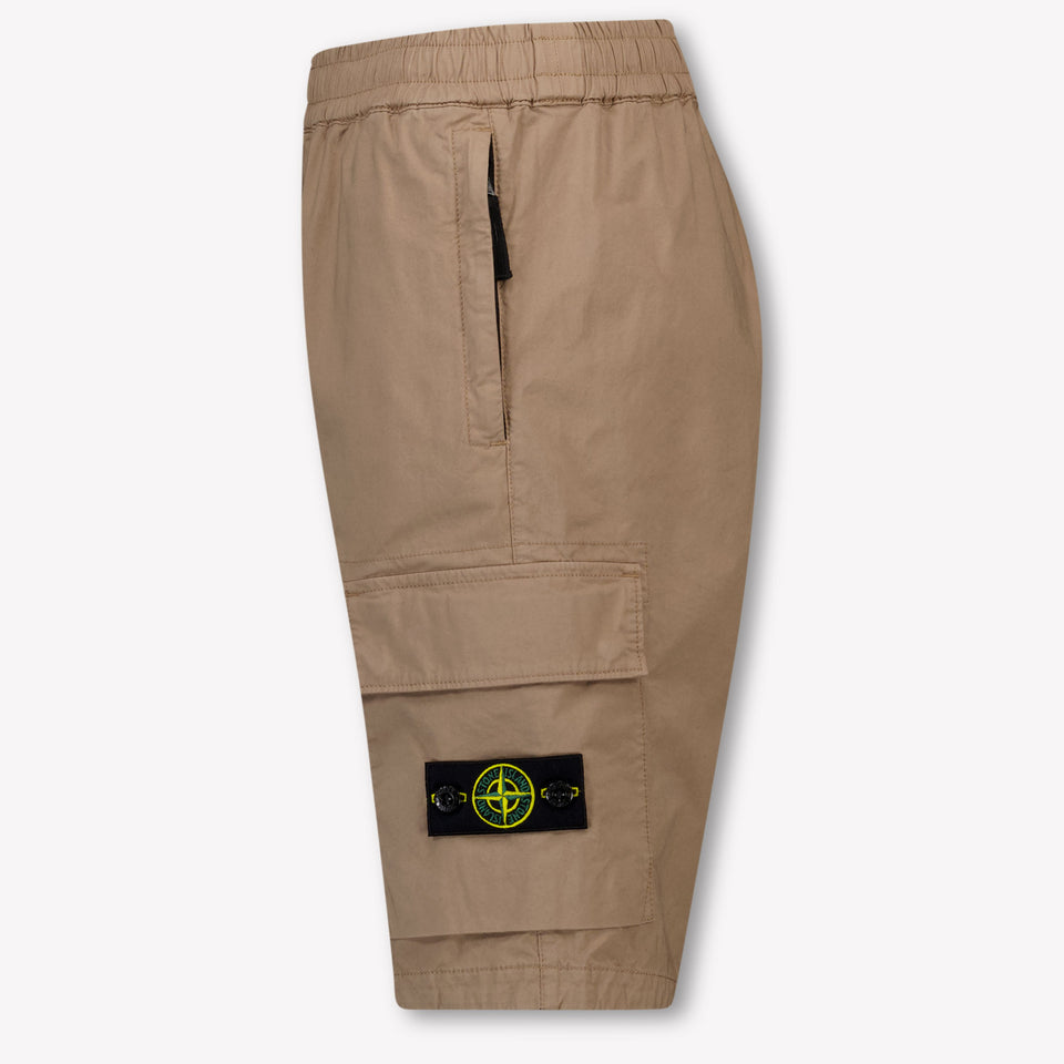 Stone Island Kinder Jongens Shorts In Licht Grijs