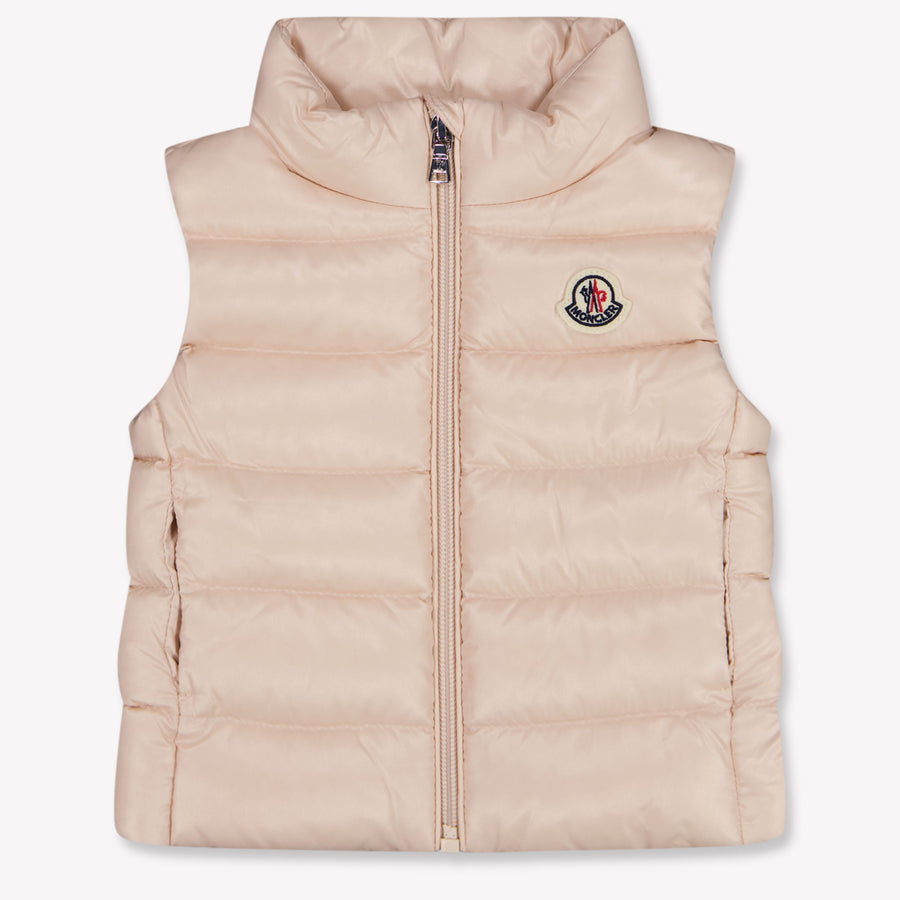 Moncler Ghany Baby Meisjes Bodywarmer In Licht Roze