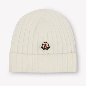 Moncler Baby Unisex Hat In OffWhite