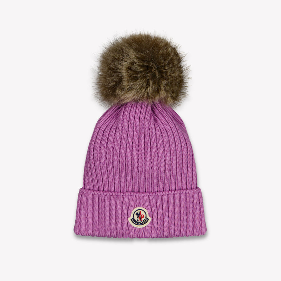 Moncler Kinder Meisjes Muts In Paars