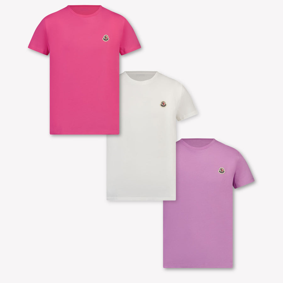 Moncler Kinder Meisjes T-Shirt In Roze