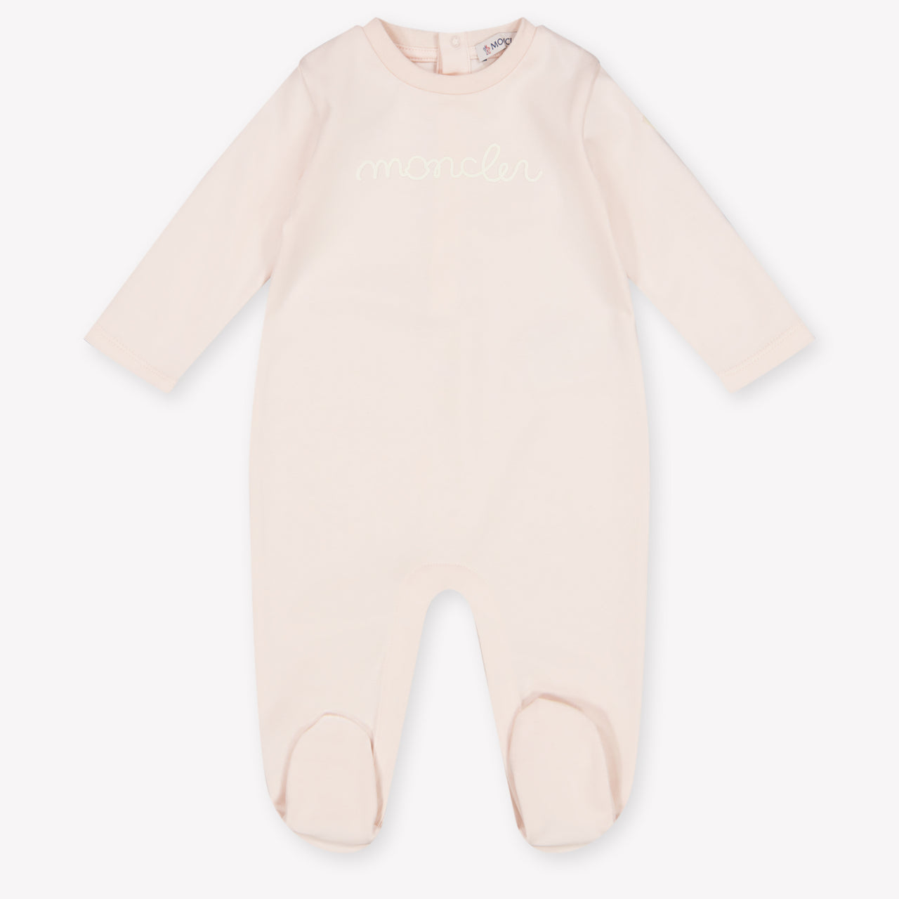 Moncler Baby Unisex Playsuit In Light Pink