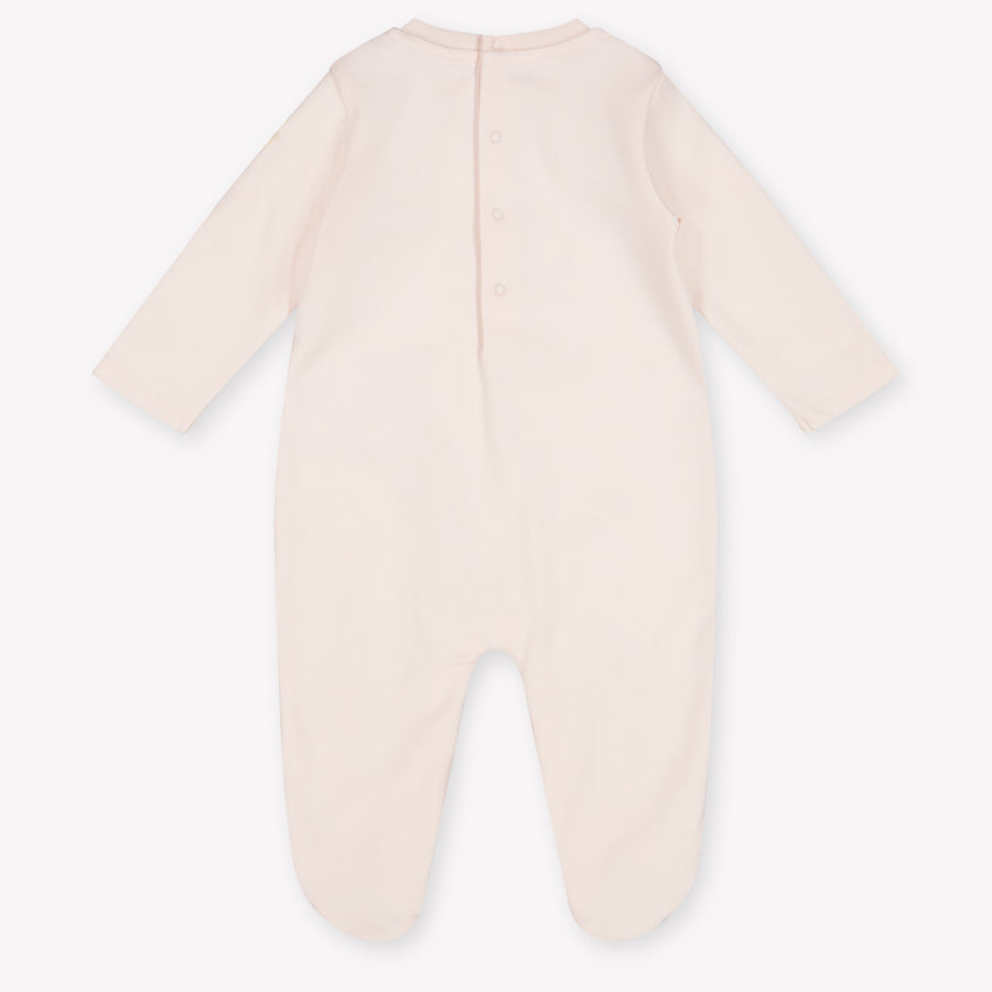 Moncler Baby Unisex Playsuit In Light Pink