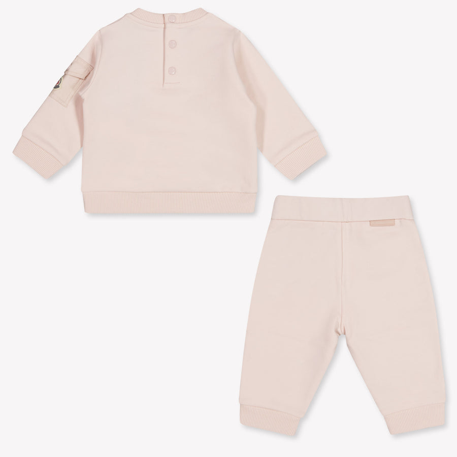 Moncler Baby Meisjes Joggingpak In Licht Roze