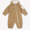 Moncler Baby Unisex Playsuit In Camel