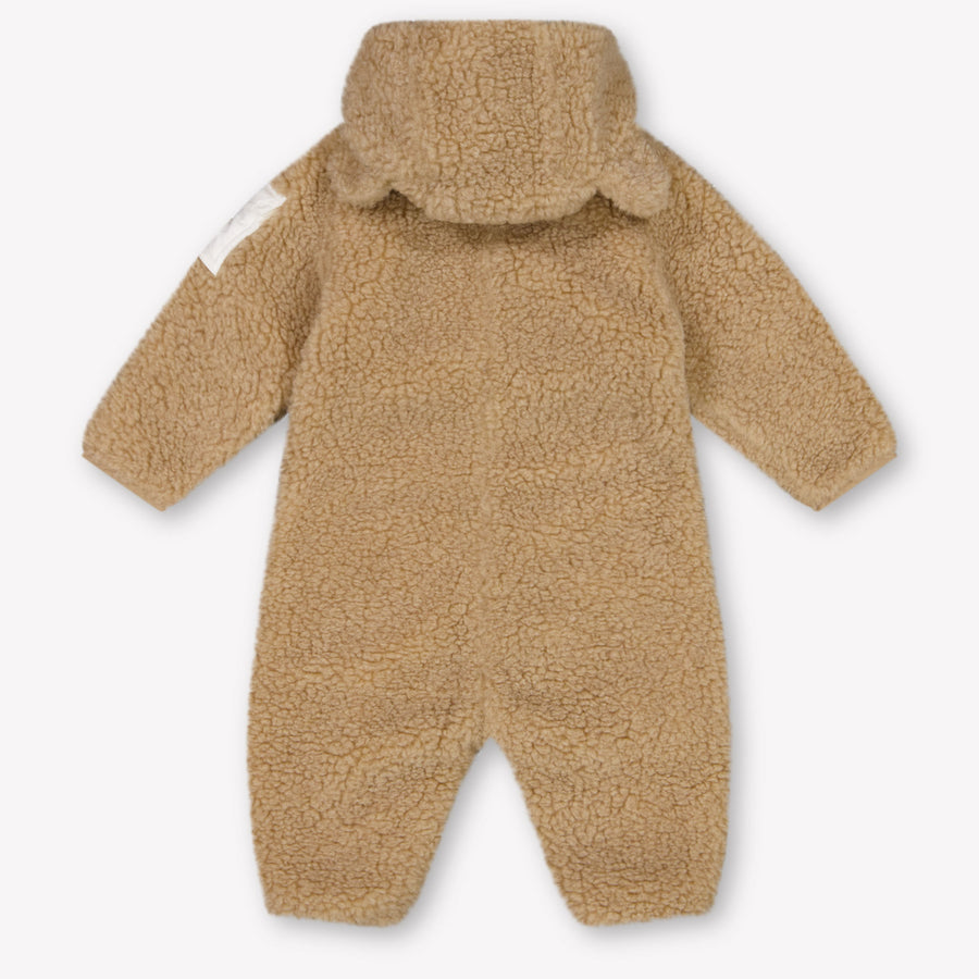 Moncler Baby Unisex Playsuit In Camel