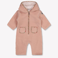 Moncler Baby Girls Playsuit In Light Pink