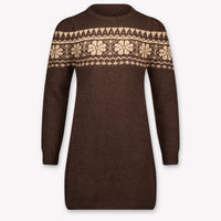 Moncler Kids Girls Dress In Brown