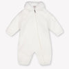 Moncler Baby Unisex Playsuit In OffWhite