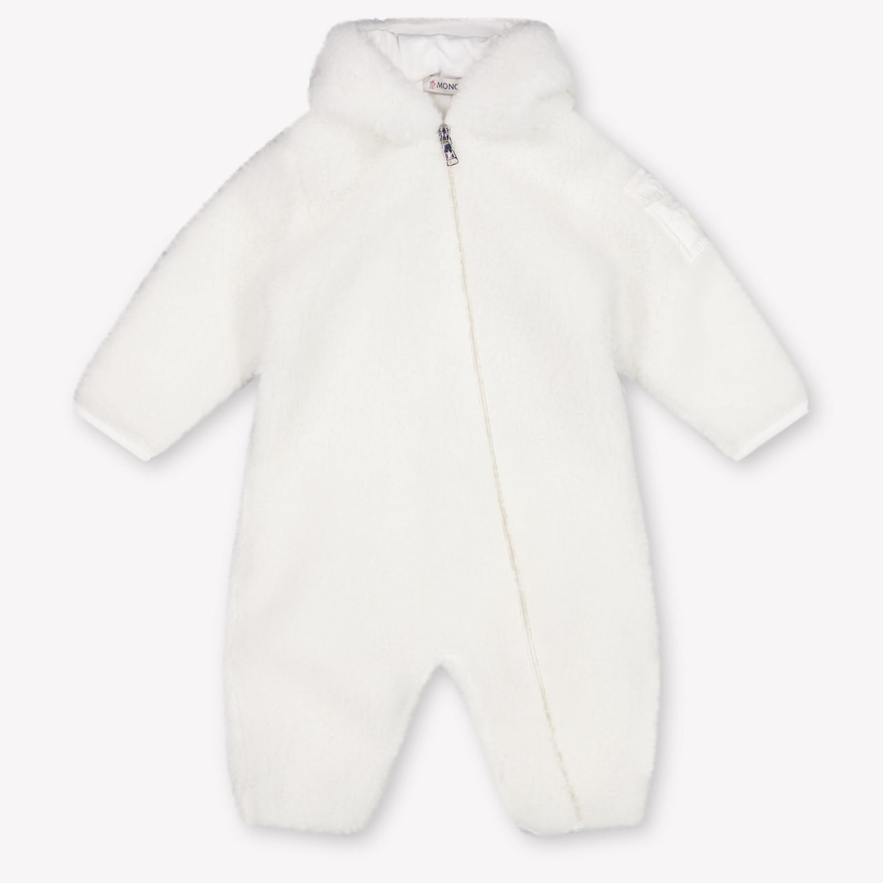 Moncler Baby Unisex Playsuit In OffWhite