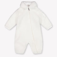 Moncler Baby Unisex Playsuit In OffWhite