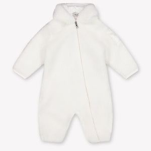 Moncler Baby Unisex Playsuit In OffWhite