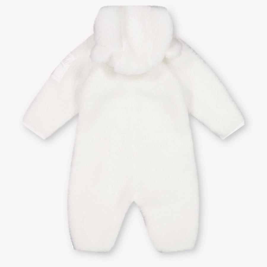 Moncler Baby Unisex Playsuit In OffWhite