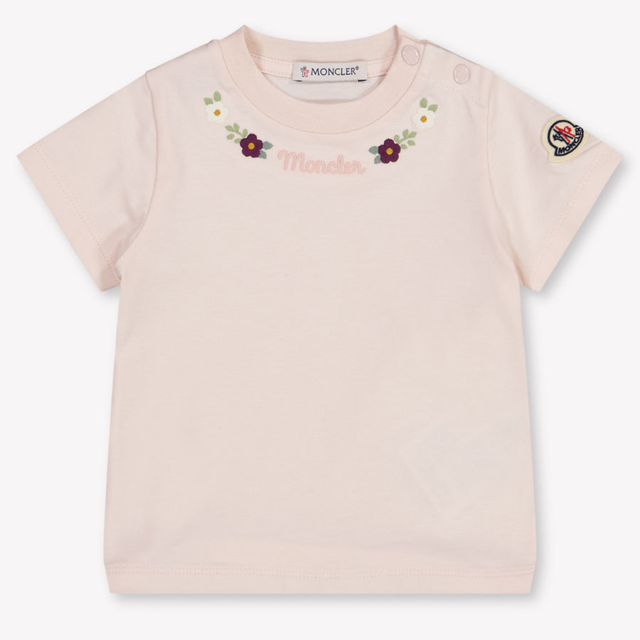 Moncler Baby Girls T-Shirt in Light Pink