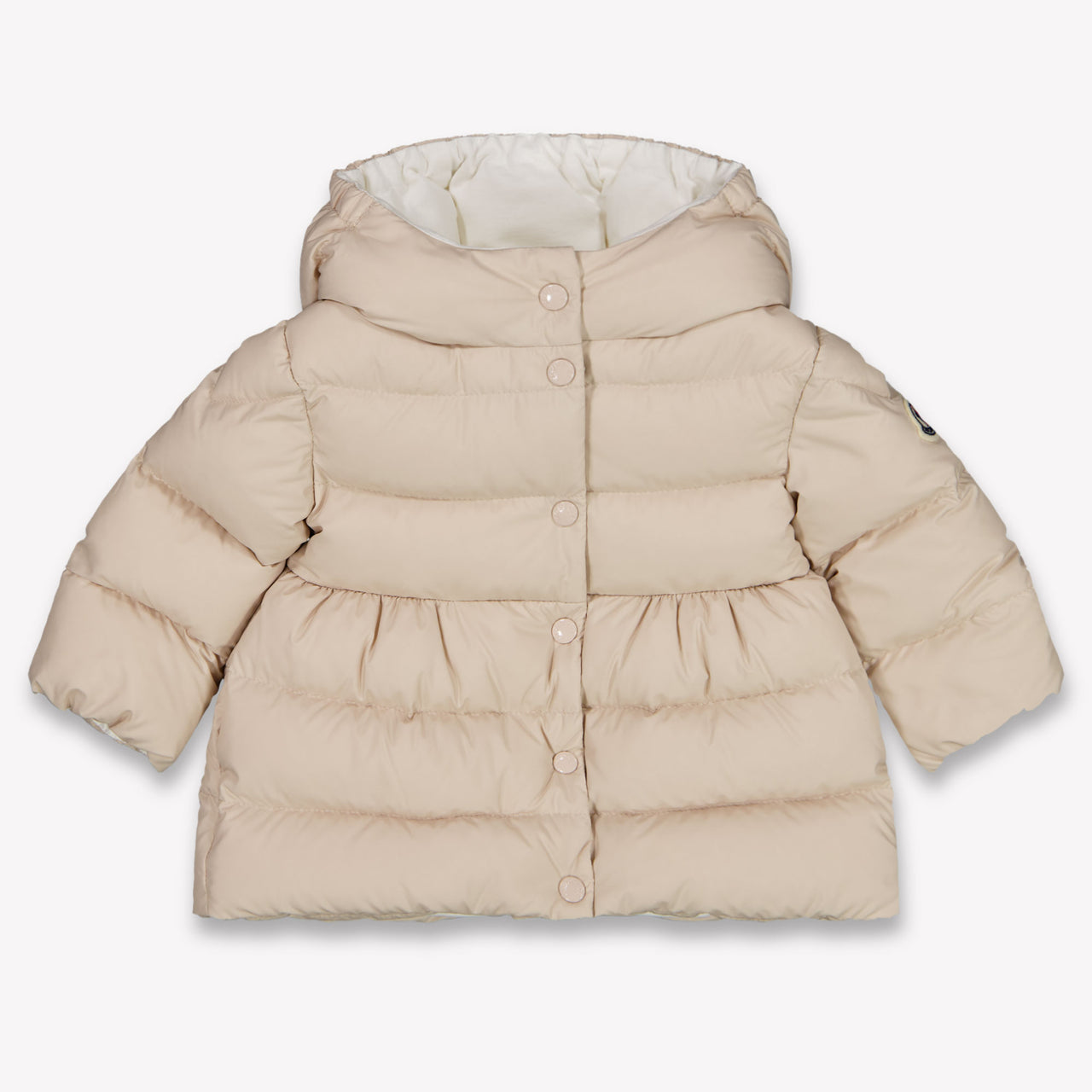 Moncler Charlotte Baby Meisjes Winterjas In Licht Beige