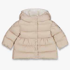Moncler Charlotte Baby Meisjes Winterjas In Licht Beige