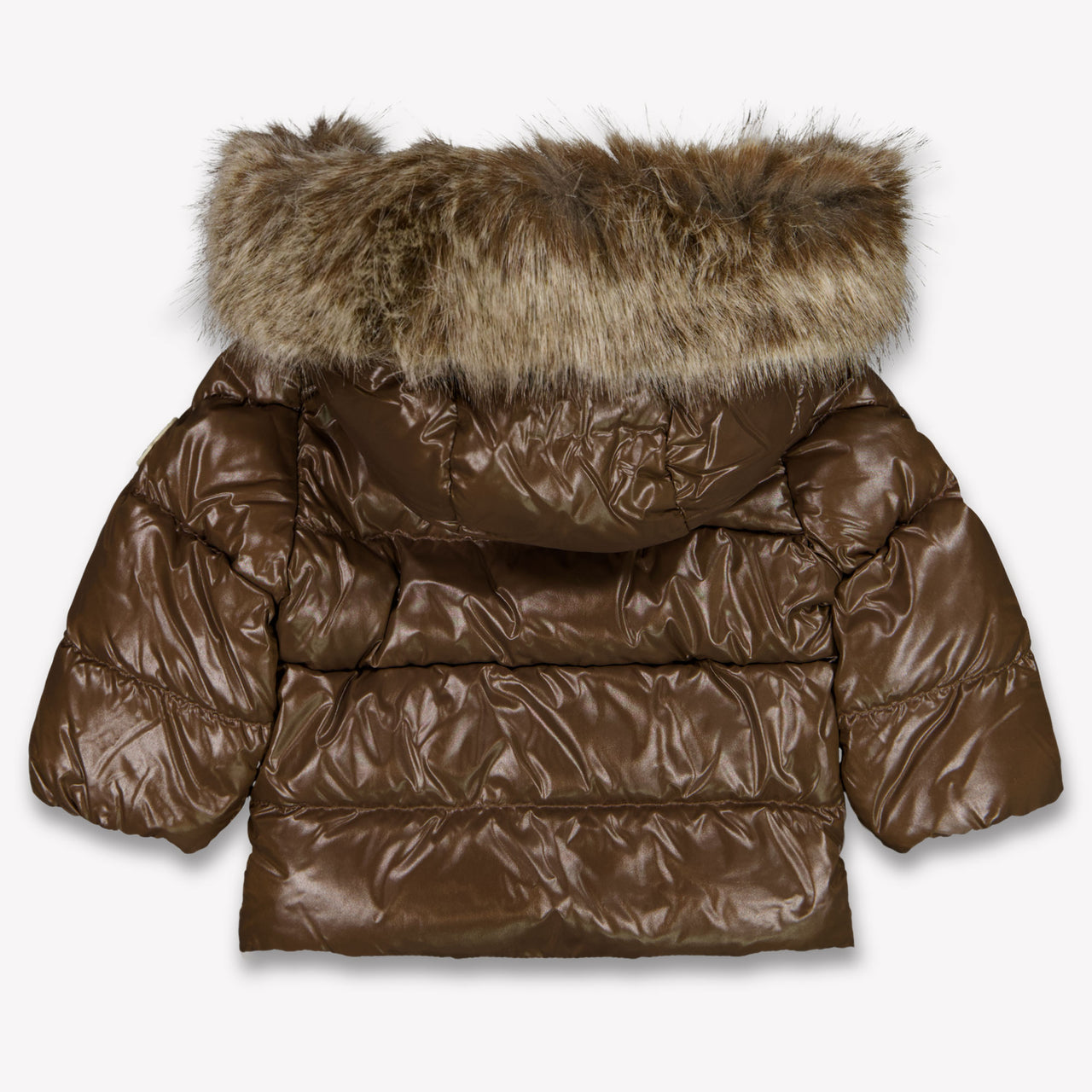 Moncler K2 Baby Unisex Winterjas In Donker Bruin